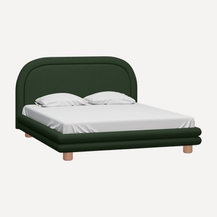 Кровать Ева 140 Велюр Зеленый