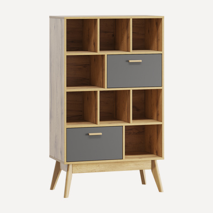 Стеллаж Нордик-3 Wood Grey