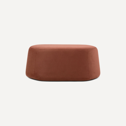 Пуф Керли-3 Велюр Терракотовый