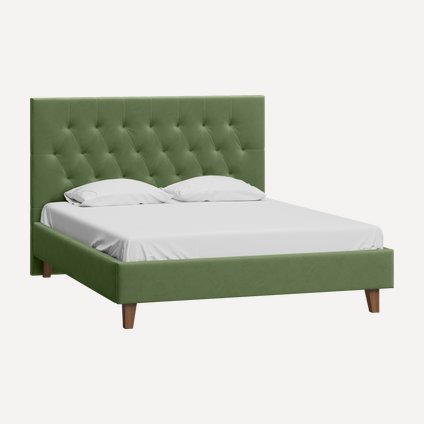 Кровать Раверти-Legs 140 Velvet Olive