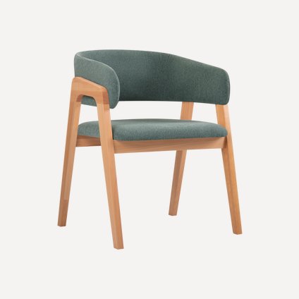 Стул Мэвис Букле Зеленый/Натуральный