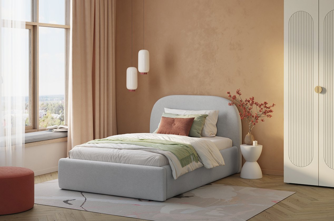 Кровать Кевия 120 Soft Silver - фото 2