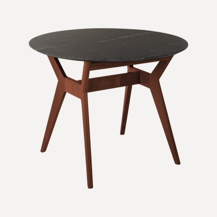 Кухонный стол Нарвик Round-1 Marble Grafit