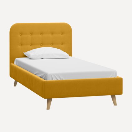 Кровать Динс 90 Velvet Yellow
