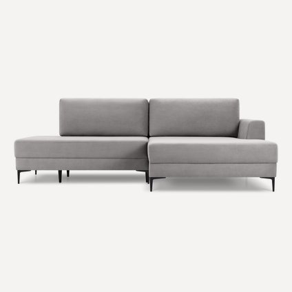 Диван угловой Эдвин Велюр Светло-серый