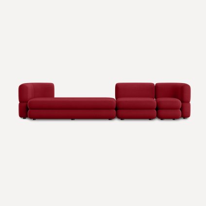 Диван модульный Brera-4 Velour Cherry