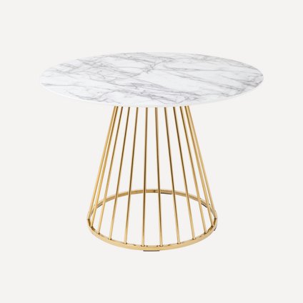 Кухонный стол Гилберт 110 Белый/Золотистый