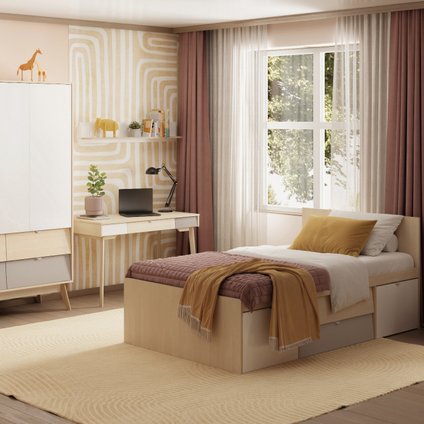 Модульная детская Лесли-1 Plywood Latte