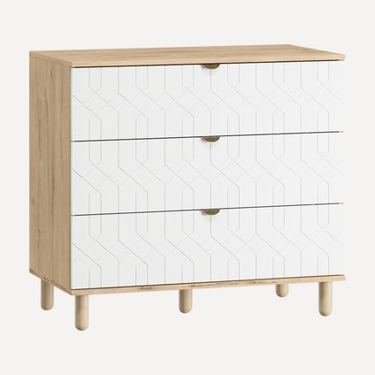 Комод Теджонс 93x85 Деко ​Белый/Дуб Ирландский