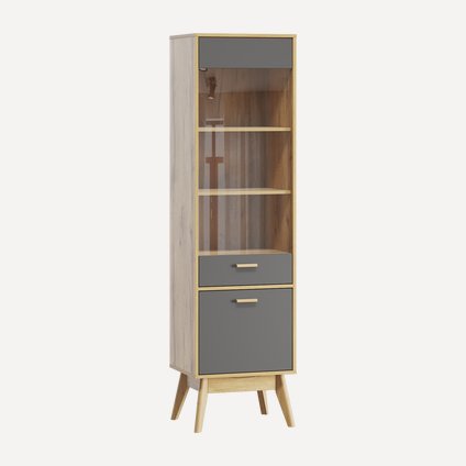 Витрина Нордик Wood Grey