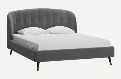 Кровать Льери 160 Velvet Grey распродажа