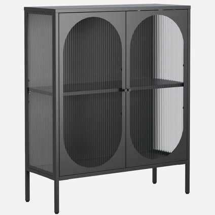 Витрина Листел 2-90x110 Черный уценка