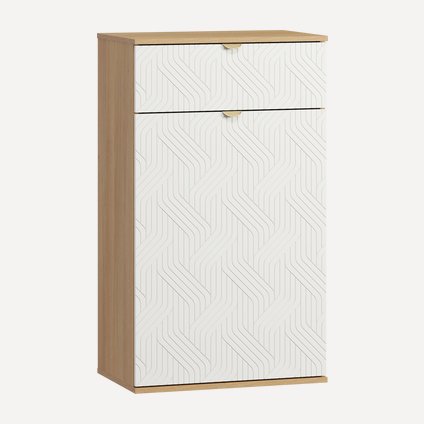 Обувница Монблан 63x110 Косы Белый