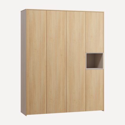 Распашной шкаф Висмар 4-204x240 Дуб Барбера