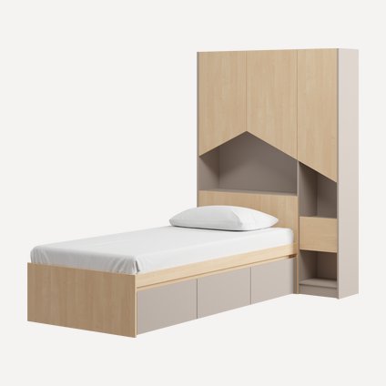 Кровать Пенни-2 90 Latte Plywood