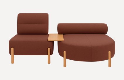 Диван модульный Альди Textile Marsala