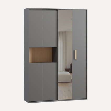 Шкаф-купе Бладвен-140-210 Grey Plywood