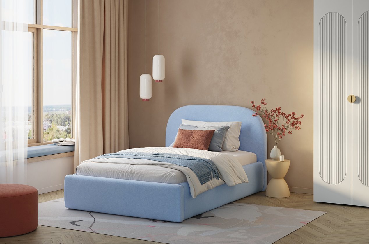 Кровать Кевия 120 Soft Sky - фото 2