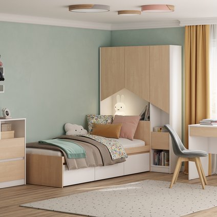 Модульная детская Пенни 2 Береза/Белый