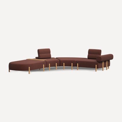 Диван модульный Альди-5 Textile Marsala