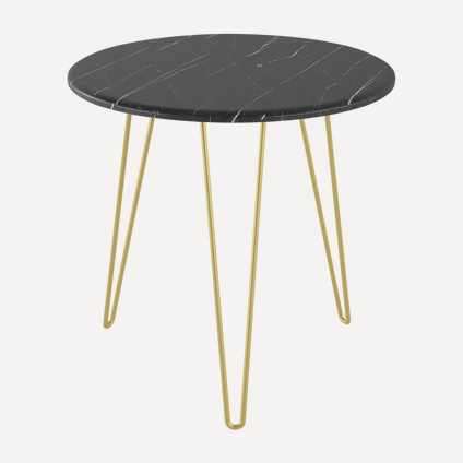 Журнальный стол Рид Голд 530 Черный Мрамор