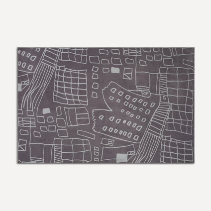 Ковер Тут Рядом Неожиданно Графитовый 120x180