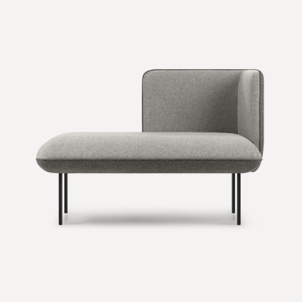 Кушетка Наск Рогожка Серый/Графитовый