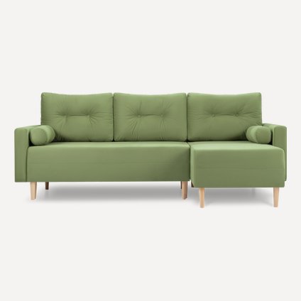 Диван угловой Нумо Велюр Оливковый