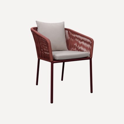 Стул Лимбер Рогожка Бежевый/Бордовый