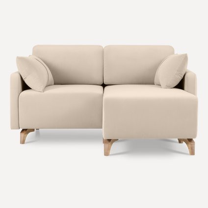 Диван угловой Льери Мини Велюр Молочный