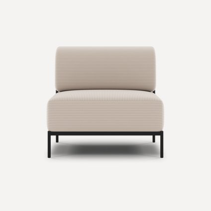 Кресло Нолан Рогожка Бежевый/Черный