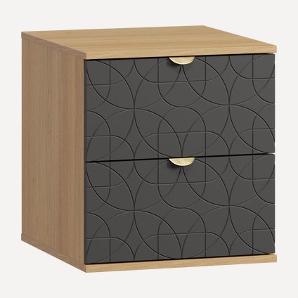 Тумба прикроватная Монблан-1 Lunge Grafit Oak