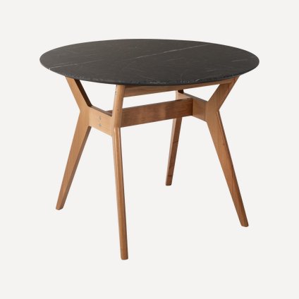 Кухонный стол Нарвик Round Marble Grafit