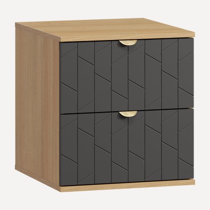 Тумба прикроватная Монблан-1 Angle Grafit Oak