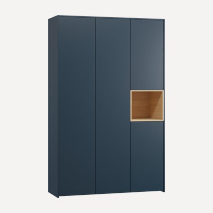 Распашной шкаф Висмар 3-153x240 Темно-синий