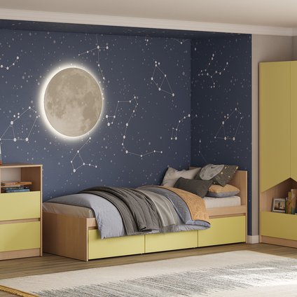 Модульная детская Пенни-3 Plywood Mustard