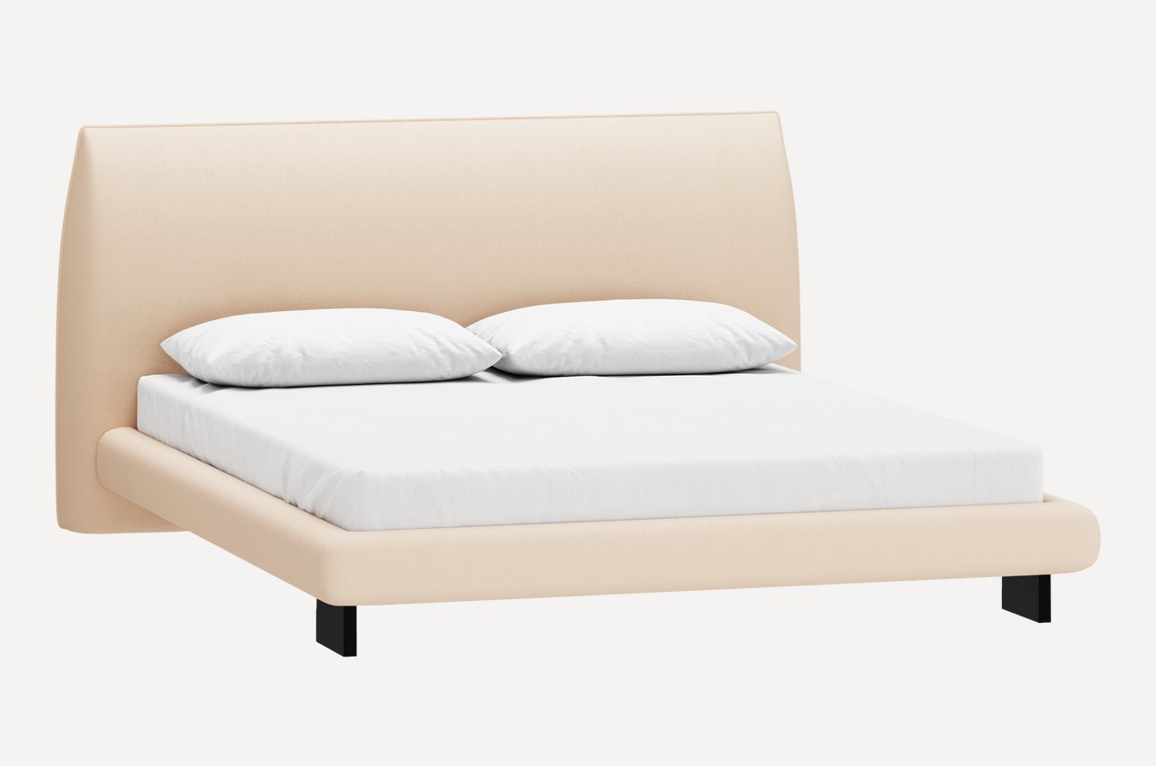 Кровать Агами-Legs 160 Barhat Beige - фото 1