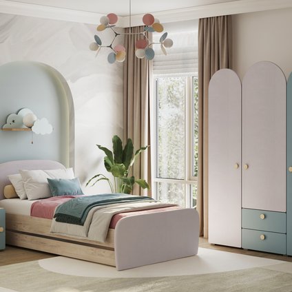 Модульная детская Арчи 2 Серо-зеленый/Дуб Ирландский