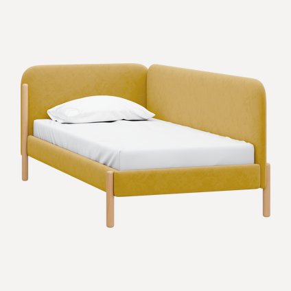 Кровать Кейси 90 Велюр Горчичный
