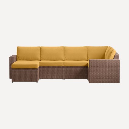 Диван модульный Брайт-B 5 Textile Yellow