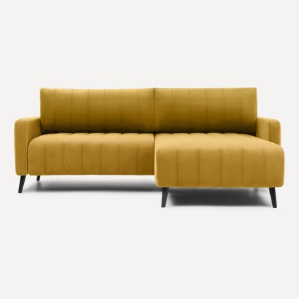 Диван угловой Маркфул Velvet Yellow