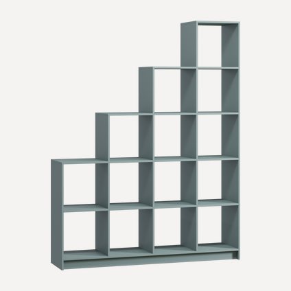 Стеллаж Бруно 2-162x210 Серо-зеленый