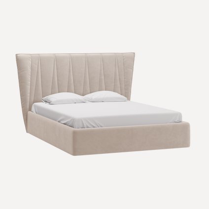 Кровать Льюис 180 Velvet Light Beige