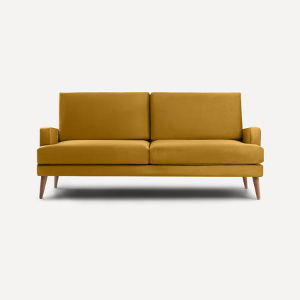 Диван прямой Хевит Велюр Горчичный