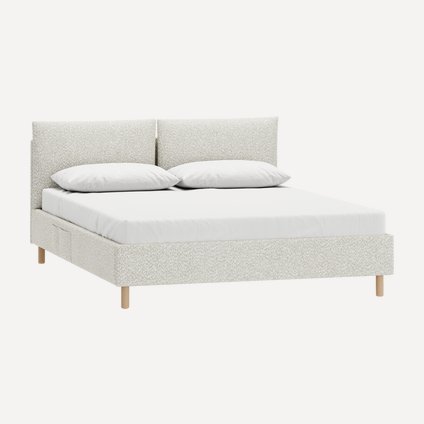 Кровать Коверти 180 Букле Молочно-серый