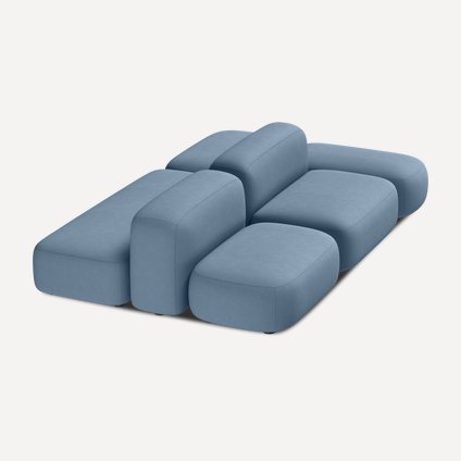 Диван модульный Риббл-7 Bucle Blue