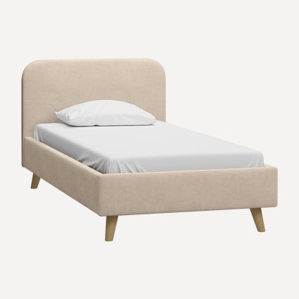 Кровать Лайтси 90 Велюр Светло-бежевый