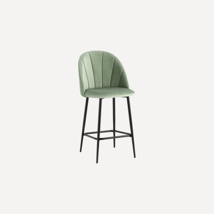 Стул полубарный Бартон Velvet Mint