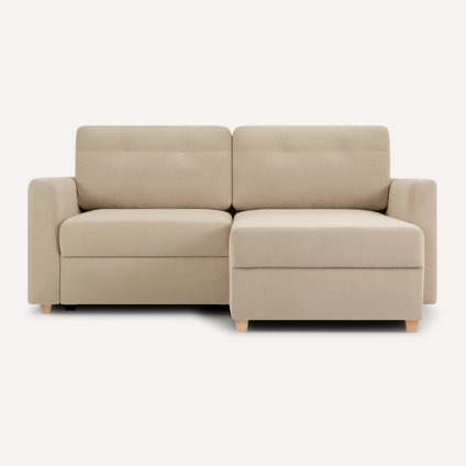 Диван угловой Бруквиль Велюр Бежевый