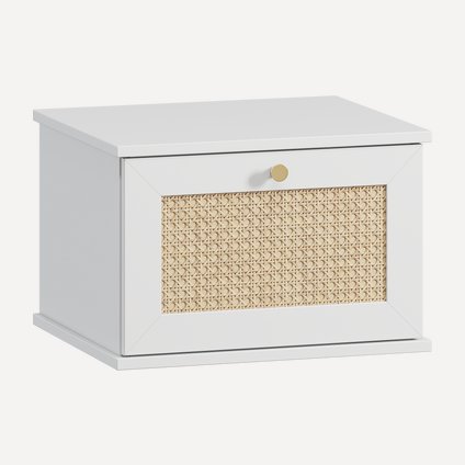 Тумба прикроватная подвесная Алвис-1 White